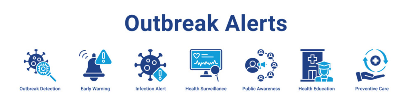 Outbreak Alerts web Icon Banner and Collection