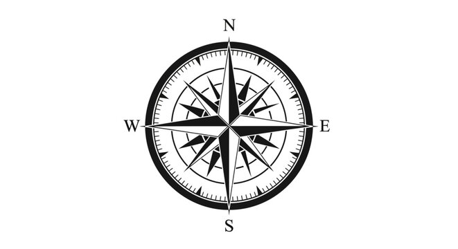 Compass Navigation Tool Direction Indicator.