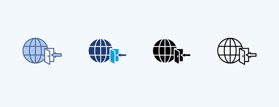 Network Gateway Multiple Icon Illustration Vector