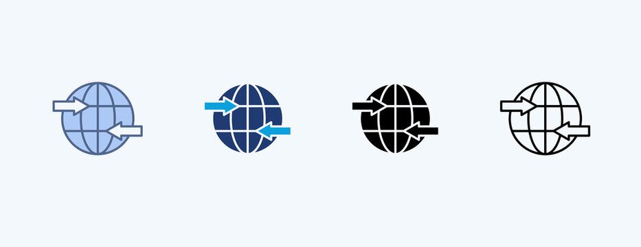 Network Traffic Multiple Icon Illustration Vector