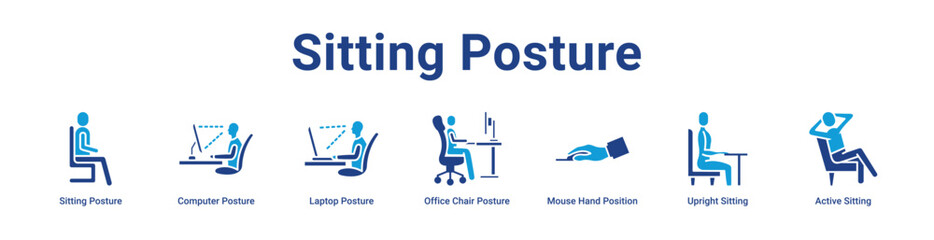 -Sitting Posture web Icon Banner and Collection © RanuKumbolo.lab