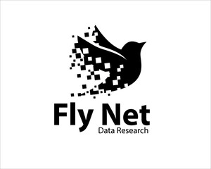 Naklejka premium fly net data system logo designs