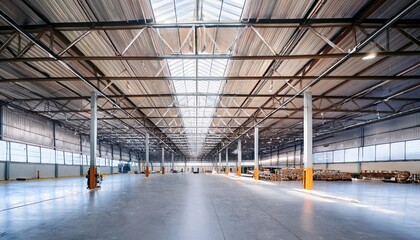 Obraz premium a large industrial warehouse featuring a flat epdm roof suitable for commercial purposes