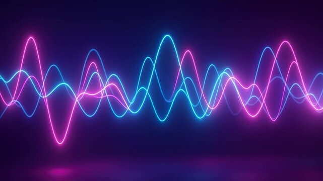 Neon Soundwaves: Captivating digital soundwaves undulate in a mesmerizing dance of vibrant colors, creating a visually stunning representation of audio frequencies.