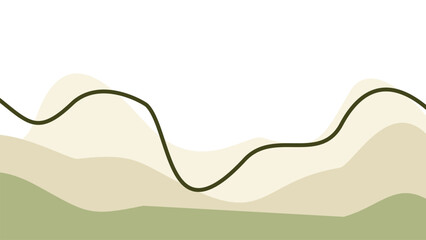 Vibrant abstract waves with eucalyptus green and pale beige gradients. Minimalist aesthetic featuring a deep juniper ribbon wave for organic business identity and graphic projects.  © faizimunir
