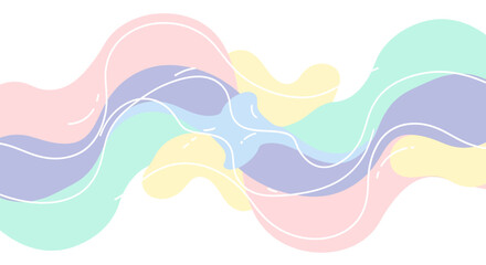 Fototapeta premium Colorful wavy lines pattern design.