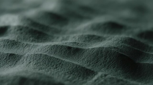 Abstract green sand waves, micro texture background. Organic rolling dunes, minimalist environmental aesthetic, premium 4K cinematic animation loop.