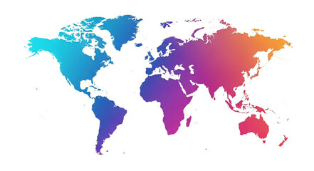 Fototapeta premium Colorful World Map Abstract Geometric Design.