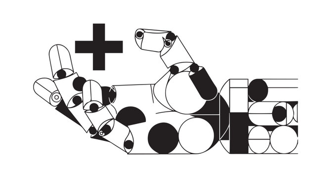 Abstract geometric abstract typography composition with dark shapes, circles, and cross on black background