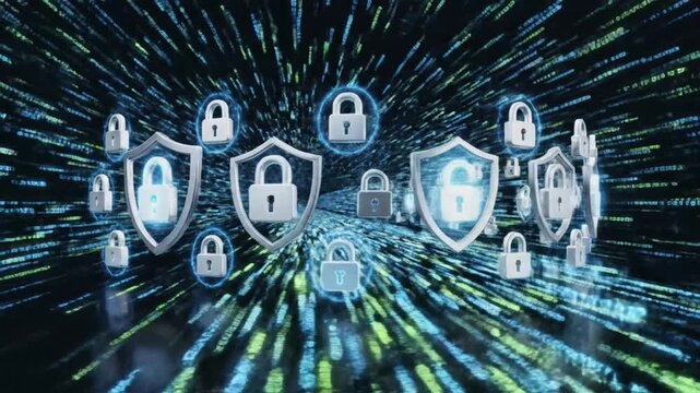 Digital security and data protection concept.