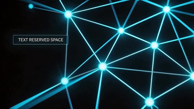 Abstract network of glowing nodes