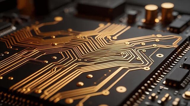 Closeup of a circuit board
