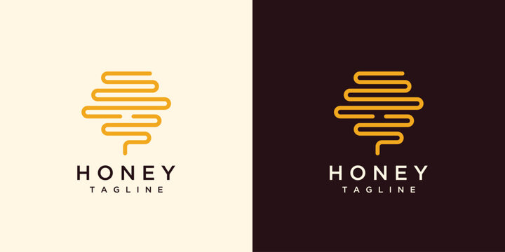 creative honey bee logo design