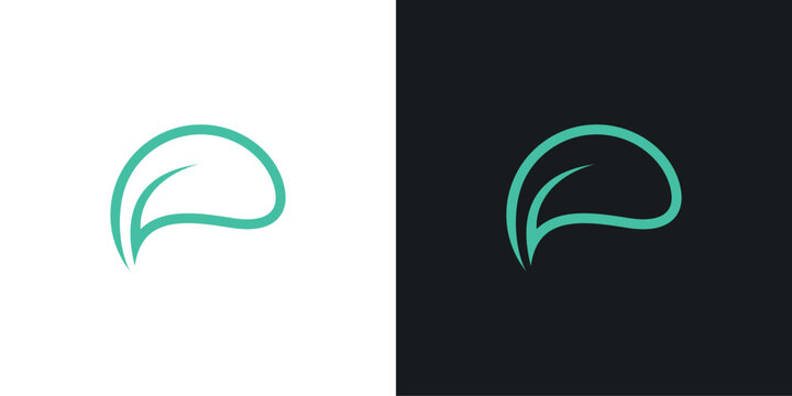 logo design combination of smart brain and farm,modern style logo for agricultural, growth, protection, energy , symbol, icon, creative idea.