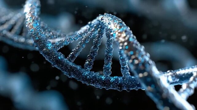 DNA Helix: A captivating close-up of a double helix structure, rendered in exquisite detail. Reveals the complexity of life at its core.