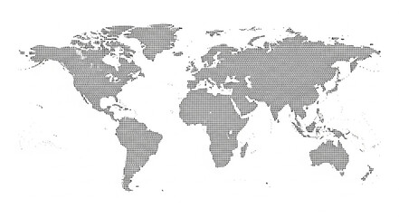 Fototapeta premium World Map Made of Dots Abstract Representation.