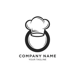 Obraz premium Chef Hat Logo Design for Culinary Business Branding.