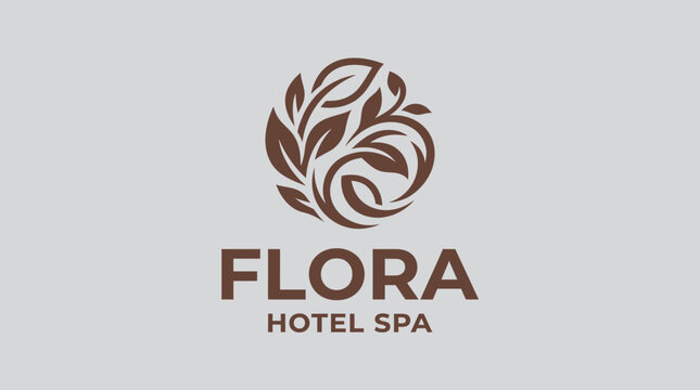 Flora Hotel Spa Logo Design.