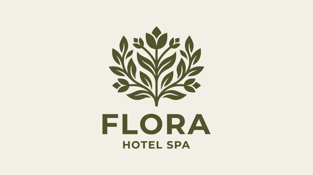 Flora Hotel Spa Logo Design.