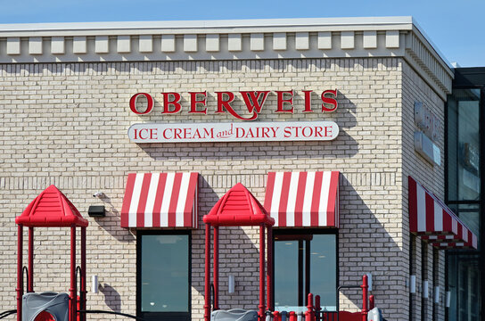 An Oberweis Ice Cream and Dairy Store location in a west suburban Chicago shopping mall. Oberweis Dairy is the parent company for dairy-related and fast food-type restaurants in the Midwestern USA.