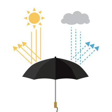 晴雨兼用傘のイラスト