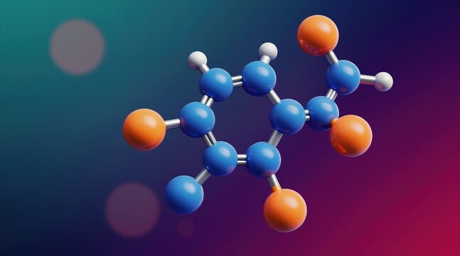 Molecular structure of organic chemistry. Ketone and aldehyde groups with carbon hydrogen bonds shown. Scientific research, chemical formula, biology science.