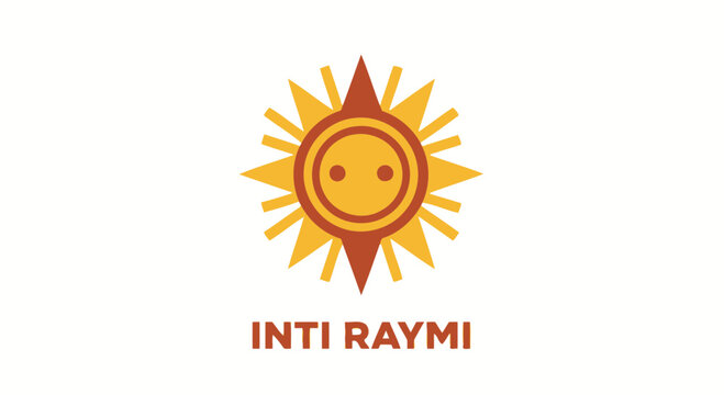 Inti Raymi Sun Symbol and Text - Festival of the Sun