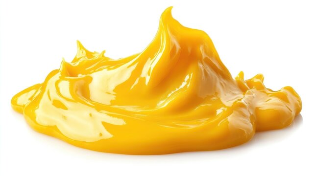 Spilled yellow liquid, close-up studio shot. Use Food photography, product presentation