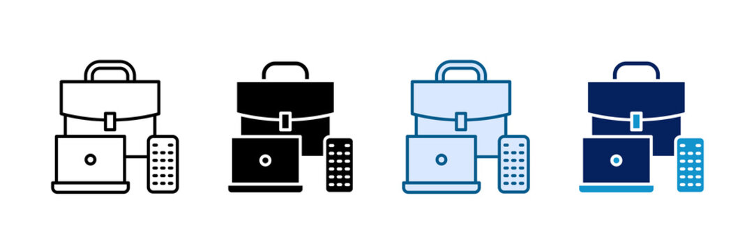 Remote Job Icon Set Multiple Style Collection