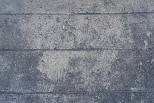 Rough Grey Concrete Floor with Horizontal Lines Texture