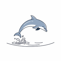 Fototapeta premium Dolphin jumping out of water.