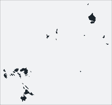 Kepulauan Riau, ID, Indonesia map. Just a simple border map. Shape of the region. Plain boundary outline. Vector illustration.