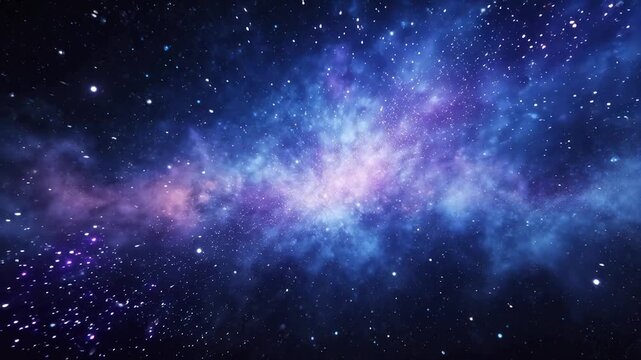 Cosmic nebula with stars and gas clouds