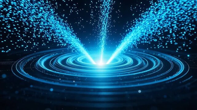 Abstract blue energy vortex