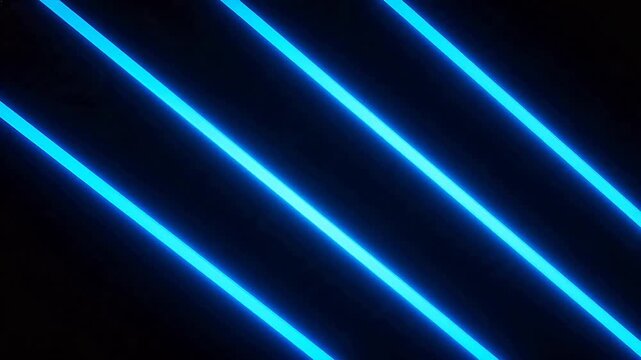 Abstract neon light lines on dark background