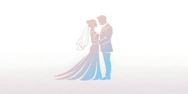 Bride and Groom Wedding Day.