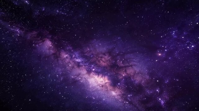 Starry night sky with galaxy