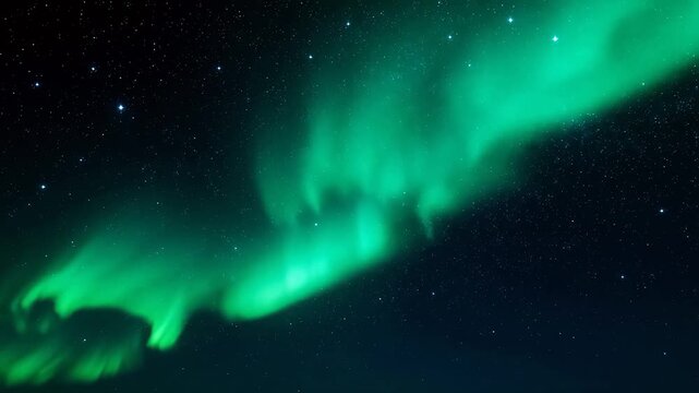Northern lights in night sky