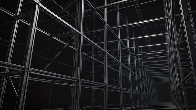 Metallic grid structure in dark tunnel