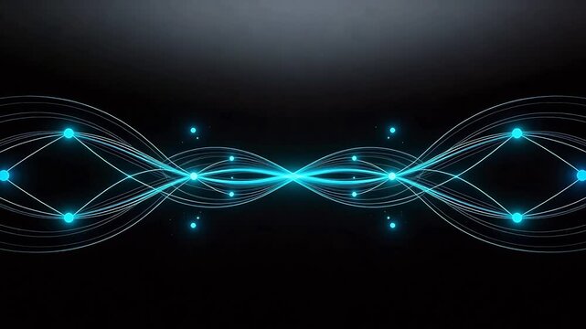 Abstract blue light wave patterns