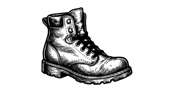hiking boots vector illustration