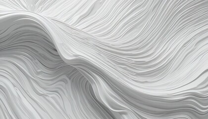 Obraz premium Abstract white surface features flowing waves with smooth texture and depth.