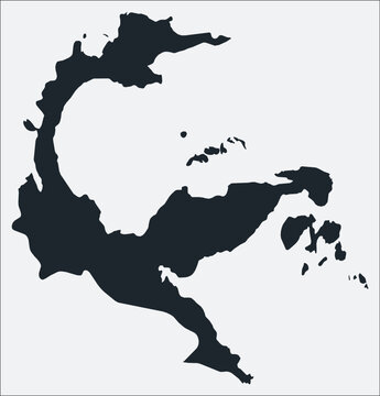 Central Sulawesi, ID, Indonesia map. Just a simple border map. Shape of the region. Blank boundary outline. Vector illustration.