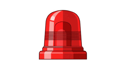 Fototapeta premium Vector illustration of a red emergency siren