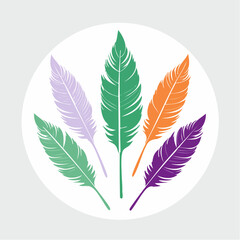 Obraz premium Colorful Feathers Illustration