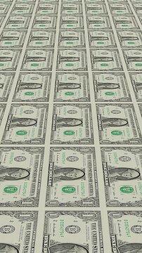 Pattern of us dollar bills creating a financial background with paper money