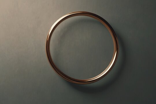 Circle metallic on the wall abstract illustration background