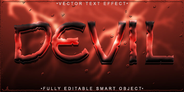  Devil Inferno Dark Typography Style Vector Fully Editable Smart Object Text Effect