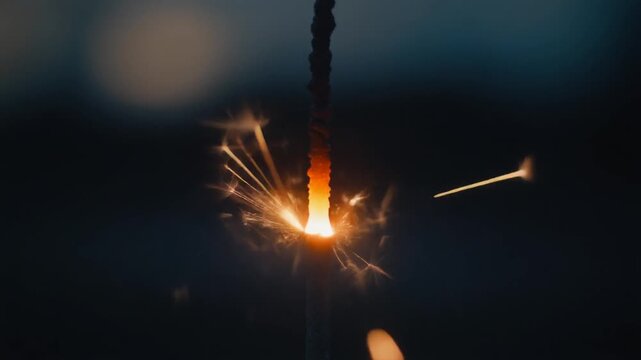 Sparkling welding sparks flying everywhere fast.