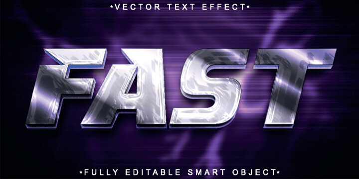  Fast Speed Motion Typography Style Vector Fully Editable Smart Object Text Effect